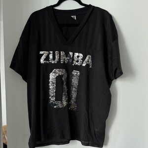 Black Sequin Zumba Jersey